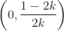 left ( 0,frac{1-2k}{2k} right )